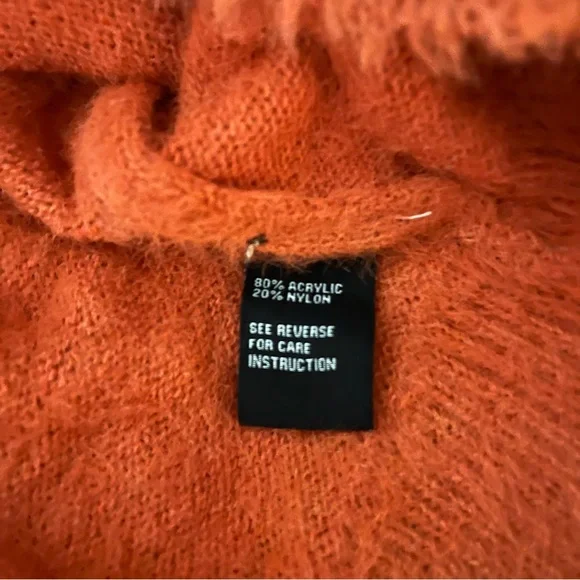 COCOBLEU Colorblock Leopard Print Fuzzy Crewneck Sweater, Sz 1X - Picture 13 of 14